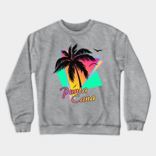 Punta Cana Cool 80s Sunset Crewneck Sweatshirt